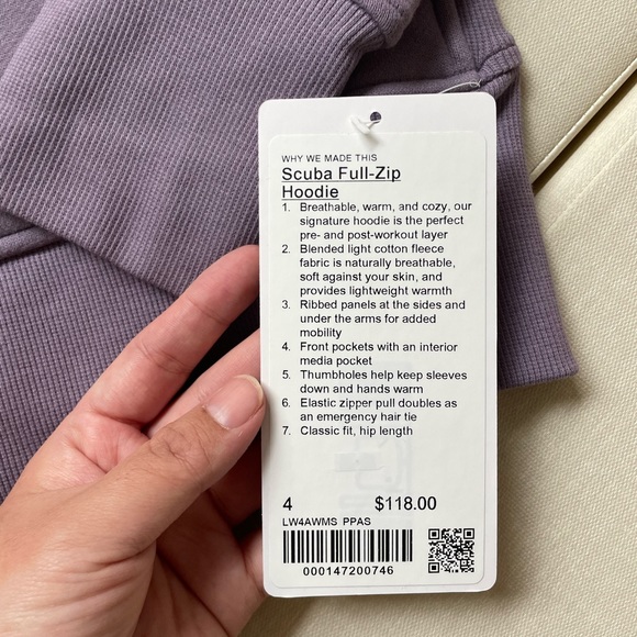 Lululemon Scuba Full-Zip Hoodie - Purple Ash - Picture 3 of 11